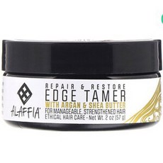 Alaffia Repair & Restore Edge Tamer with Argan Shea Butter 알라피아 리페어 리스토어 엣지 테이머 위드 아르간 시어 버터 2oz(57g), 1팩