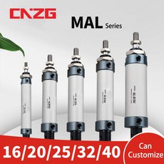 공기 공압 실린더 이중 압축 Mal 미니 보어 16/20/25/32mm 40mm 스트로크 25/50/75/100 200 싱글 레버, 100mm Stroke_Bore 20mm, 1개