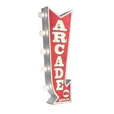 TGLLC Treasure Gurus Retro 3D Light Arcade Marquee Arrow Sign Vintage Bar Pub Man Cave Decor Game Ro