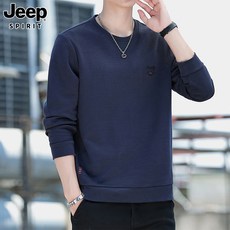 JEEP SPIRIT 지프 스피릿 남성 맨투맨 새로운 디자인 가을 겨울 편안한 패션 긴팔티 남성 풀오버 패션 캐주얼 긴팔 따뜻한 탑 남자 맨투맨 7031