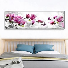 보석자수나라 diy 대형보석십자수 비즈 큐빅 원단형 구슬 자수 목련화 100x35cm