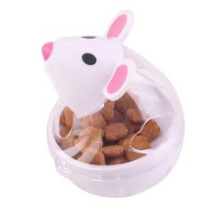고양이 쥐 식품 텀블러 인터랙티브 먹이 공급기 누출 재미있는 플, 1.흰쥐, 1개