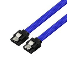 마하링크 SATA3 6Gb/s Lock 케이블 그물망 블루 ML-S3MBL, 1개, 0.5m