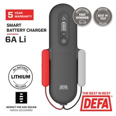 리튬 겸용 12V AGM EFB 등 모든 배터리 충전 자동차 배터리 충전기 DEFA Smart Charger 6A Li 차량용 배터리 충전기 배터리 복원 재생 충전, 5월말 발송, 1개, (런칭 이벤트!) 피그테일 인디게이터