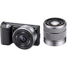 소니 미러리스 일안 카메라 알파 nex-5 이중 줌 렌즈 키트 e16mm f2.8+e18-55mm f3.5-5.6 with oss black nex-5db 중고