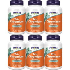 나우푸드 트리 크롬 500mcg 베지캡슐, 180정, 6개