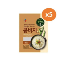 (냉장)CJ제일제당 행복한콩 콩비지320gx5개, 320g, 5개