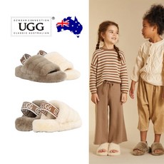 호주 오즈웨어 UGG 키즈 브루클린 플러프 밴딩 슬리퍼 2컬러