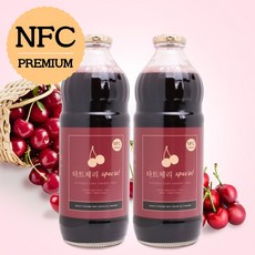 푸드덕 타트체리 스페셜 1000ml (2병) 타트 체리 주스 착즙 원액, 리얼 타트체리 1L 2병