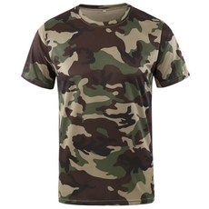 밀리터리 전술 위장 티셔츠 남성 여름 빠른 건조 반팔 야외 군사 전술 피트니스, [04] XL, 05 jungle camo_04 XL, 1개