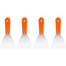 하핑턴 4pcs 카본 스틸 퍼티 나이프 5인치 플라스틱 손잡이 펼침 건식 벽체용 플렉스 스크래퍼 벽지 벽 테이핑 스크래핑 페인트 오렌지, 4개