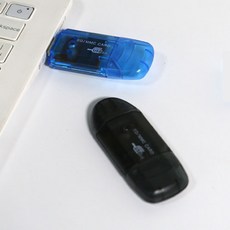 샵카카오 usb리더기 sd메모리카드리더기, C-파랑, 리더기