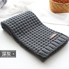 DIY 왕초보 쁘띠 목도리 뜨기 털실 쁘띠 뜨개질 패키지 스카프, 01.짙은 회색 한 스카프 복용량 + 도구 가죽 라벨