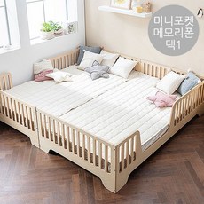[쁘띠라뺑]로이 트윈 자작나무침대 슈퍼싱글+매트리스2종 택1, 미니포켓매트리스