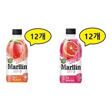 자연은 더말린 제로 복숭아 12개 + 자몽 12개 총24개(500ml), 24개, 500ml