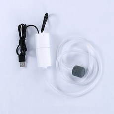 산소 용품 파편 수족관 무소음 양식 USB 펌프 충전 어항 휴대용 물고기 엔드 소형 미니, 1개