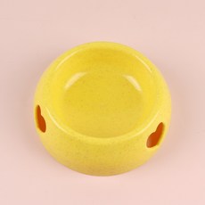 플라스틱 하트 모양 개 그릇 및 밥 애완 동물 고양이 먹이 도매 용품, 04 Yellow, 01 L