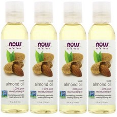 나우푸드 솔루션즈 스위트 아몬드 오일 Sweet Almond Oil 4oz(118ml) 4팩, 1개