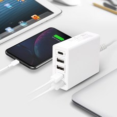 NEXT-QTC605퀵차지3.0 +USB-PD 5포트 고속충전기60W