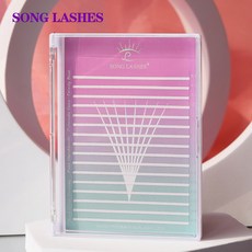 SONG LASHES 속눈썹 연장용 메가 박스 팬 보관 트레이 프리메이드 팬 섬세한 개인 라벨 준비, 5개