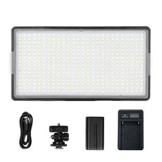 주닉스 LED416 비디오 방송용 라이브 조명 색온도 밝기 조절 416pcs 라이트 풀패키지, 1개 1개