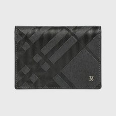 BENOVERO 에드가 체크 소가죽 명함지갑 Businesscard Wallet 7cc grey