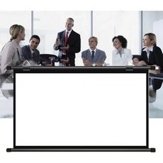 DIBAKO 40인치 풀다운 프로젝터 스크린 수동 3D 4K 영화 홈씨어터 HD 프로젝션 야외용 공용 디스플레이 월마운트 색상 50 크기 43