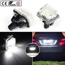183477 벤츠 CLA W205 W204 W216 2D W218 W212 4D/5D W221 4D W222 W231 C117 W166 R172 캔버스 LED 자동차 번호 번호판, 1개