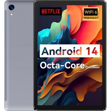 태블릿10.1&quot; 옥타코어 프로세서가 탑재된 안드로이드 태블릿 10GB RAM 128GB ROM HD IPS 터치스크린 8H 배터리 WiFi 6 BT 5.0 듀얼 카메라 Goog, Gray