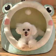HEIT 고양이 집 강아지 집 소형견 푸들 애견용품 애견용품 애견집, 개구리, 1개