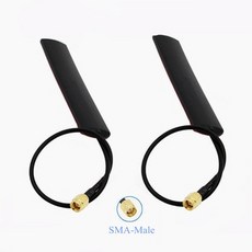 [해외] 3G 4G LTE 안테나 3DBI WIFI 안테나 SMA 남성 패치 ANTENA 화웨이 B310 B315 라우터 ZTE MF28G MF283 모뎀 2 짝, 상세내용표시