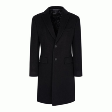 파렌하이트 지이크파렌하이트 블랙 울 혼방 체스터 코트_K DH7010