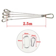 스테인리스강 와이어 케이블 서스펜션 행잉 키트 아트 그림 디스플레이용 도구 없이 설계된 피팅 성장 조명 펜드 0.3-3M, 1개, [08] B style 2.5M