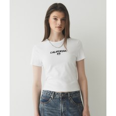 후아유 WHO.A.U Ribbed Slim Crop T-shirt / WHRAE3791F 143750