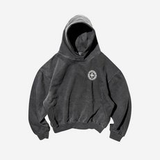 펀치 드렁크 파티즈 가먼트 다이드 후드 차콜 Punch Drunk Parties Garment Dyed Hoodie Charcoal