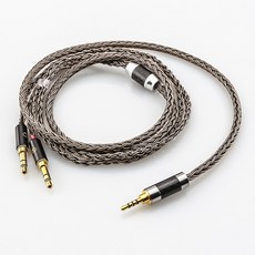 16 코어 은도금 헤드폰 업그레이드 케이블 Hifiman HE4XX HE-400i 2x3.5mm, 04 4.4mm balanced_01 0.5m