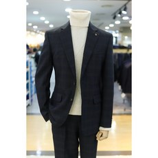 STCO F/W 울혼방 블루 체크 정장 세트 SSJQD53