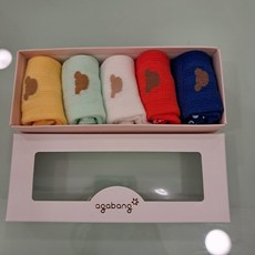아가방 ~선물용양말~ 5가지 컬러의 깔끔하면서 귀여운 양말세트 ~~선믈용 양말세트