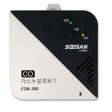 수산홈텍 CO경보기 배터리형 COB-380, 1개