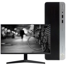 HP 중고컴퓨터 풀세트 7세대 400 G4 SFF i5-7400 16GB SSD240G 외장그래픽 24인치 중고모니터 LF24T354