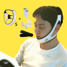 스몰빅몰 입벌림방지밴드 코 기구 턱 수면 입마개 마스크 밴드 테이프 스트랩, 1개, 만능(스몰S)1개+숨앤클립1개