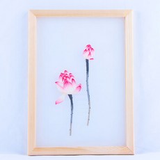 화조도자수액자