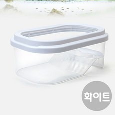 거북이수조 거북이어항 새우 열대어 구피 어항 거북이 터틀 케이지 오픈사육장 S (화이트) 수조