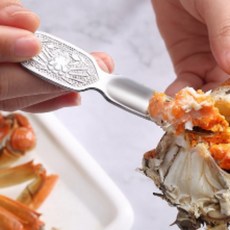게살 전용포크 스테인리스 집게형 해산물 식사도구 꺼내기 편한그립, 1개, 상세페이지 참조, 상세페이지 참조