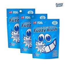 [퍼지브러쉬] 일회용 휴대용 씹는 칫솔 퍼지브러쉬 5p*3개