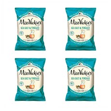 Miss Vickies Vickie s Salt Vinegar Potato Chip 미스 비키 케틀 쿡 포테이토 칩 솔트 비니거 맛 8oz 4팩, 1개