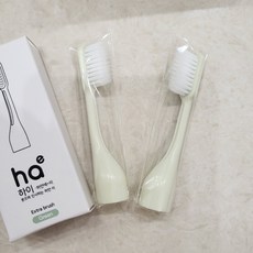 하이 전동 칫솔 리필모 2개들이 리필용 칫솔모, 그린(Green_녹색), 2개