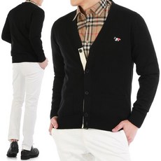 메종키츠네 20FW FU00501KT1036 블랙 울 가디건