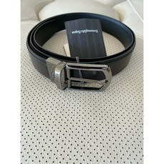 [해외]남자명품에르메네질도제냐벨트 Ermenegildo Zegna leather belt Black Chrome buckle WITH TAGS