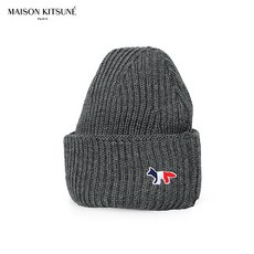 [메종키츠네 MAISON KITSUNE] 20FW DU06120KT1022 GRM 트리컬러 폭스 울 비니 그레이